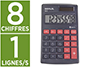 CALCULATRICE MAUL POCHE M8 8 CHIFFRES ECRAN 1 LIGNE 3 TOUCHES MEMOIRES TOUCHE POURCENTAGE CALCUL RACINES COLORIS NOIR