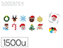 AQUA PERLES SODERTEX NOEL DIAMETRE 4MM 10 MODELES 7,8CM COLORIS ASSORTIS BOITE 1500   UNITES