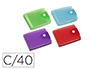 PORTE-CARTES VIQUEL FIDELITE PROPYGLASS PP TRANSLUCIDE 5/100E 40 CARTES FERMETURE BOUTON PRESSION COLORIS ASSORTIS ALEAT