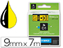 RUBAN TITREUSE DYMO D1 9MMX7M COLORIS IMPRESSION NOIR/JAUNE