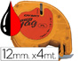 RUBAN TITREUSE DYMO LETRATAG SUPPORT POLYESTER 12X4MM COLORIS IMPRESSION NOIR/ROUGE