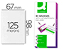 BADGE Q-CONNECT AUTOPLASTIFIABLE CLIP SANS BRISTOL CARTE 98X67MM
