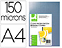 PLAT COUVERTURE Q-CONNECT PVC INCOLORE 150 MICRONS A4 RELIEURS SPIRALES PEIGNES ANNEAUX PAQUET 100 UNITS