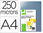 PLAT COUVERTURE Q-CONNECT PVC 250 MICRONS A4 RELIEURS SPIRALES PEIGNES ANNEAUX INCOLORE PAQUET 100 UNITS