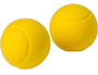 BALLE DE TENNIS PLASTICO ROTOTECH BALL SOFT EN MOUSSE DIAMTRE 70MM 15G COLORIS JAUNE LOT DE 2 UNITS