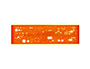 NORMOGRAPHE MINERVA LECTROGRAPHE STANDARD N.13A EN PLASTIQUE COLORIS ORANGE