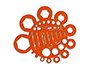 NORMOGRAPHE MINERVA TRACE CROUS ROND STANDARD N.2 EN PLASTIQUE COLORIS ORANGE
