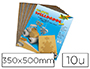 CARTON ONDUL FOLIA 350X500MM COLORIS OR ET ARGENT PAQUET DE 10 UNITS