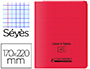 CAHIER  RABAT AGRAF CONQURANT CLASSIQUE COUVERTURE POLYPROPYLNE 17X22CM 48 PAGES 90G SYS COLORIS ROUGE