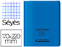 CAHIER  RABAT AGRAF CONQURANT CLASSIQUE COUVERTURE POLYPROPYLNE 17X22CM 96 PAGES 90G SYS COLORIS BLEU