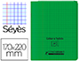 CAHIER  RABAT AGRAF CONQURANT CLASSIQUE COUVERTURE POLYPROPYLNE 17X22CM 96 PAGES 90G SYS COLORIS VERT