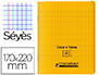 CAHIER  RABAT AGRAF CONQURANT CLASSIQUE COUVERTURE POLYPROPYLNE 17X22CM 96 PAGES 90G SYS COLORIS JAUNE