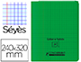 CAHIER  RABAT AGRAF CONQURANT CLASSIQUE COUVERTURE POLYPROPYLNE 24X32CM 96 PAGES 90G SYS COLORIS VERT