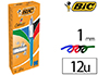 STYLO-BILLE BIC 4 COLOURS SHINE BLEU POINTE MOYENNE COULEUR CLASSIQUE