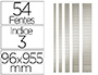 BANDE PLANNING NOBO MTAL FICHE INDICE 3 54 FENTES ADAPTE CARTE T CAPACIT 54 CARTES FORMAT 955X96MM COLORIS GRIS