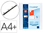 CLASSEUR EXACOMPTA KREACOVER 4 ANNEAUX 15MM A4+ CARTON RECOUVERT POLYPROPYLNE DOS 38MM PERSONNALISABLE BLANC