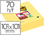 BLOC-NOTES POST-IT SUPER STICKY GRAND FORMAT 101X101MM 70F LIGNES ADHSIF RENFORC COLORIS JAUNE 3 BLOCS