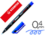 STYLO-FEUTRE STABILO OHP PEN PERMANENT POINTE EXTRA FINE 0.4MM ENCRE INDLBILE MULTI-SUPPORTS AGRAFE COLORIS BLEU