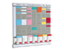 KIT OFFICE NOBO HEBDOMADAIRE 8 COLONNES 24 FENTES 700 FICHES INDICE 2 7 COLORIS 100 FICHES BLANCHES INDICE 1 48X48X1.5CM