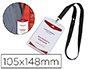 BADGE AVERY GRAND FORMAT AVEC TOUR DE COU ET 12 INSERTS MICROPERFORS IMPRIMABLES FORMAT A6 105X148MM LOT 10 UNITS