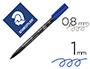 STYLO-FEUTRE STAEDTLER LUMOCOLOR PERMANENT POINTE MOYENNE MULTI-SUPPORTS SCHAGE IMMDIAT RSISTANT EAU COLORIS BLEU