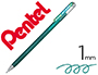 ROLLER GEL PENTEL HYBRID DUAL METALLIC POINTE BILLE 1MM EFFETS COULEUR SELON ANGLE ENCRE COLORIS BLEU/VERT MTALLIQUE