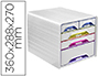 MODULE CLASSEMENT CEP SMOOVE 5 TIROIRS PANACHS INTERCHANGEABLES 360X288X270MM MULTICOLORIS