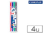 STYLO-FEUTRE STAEDTLER TRIPLUS BROADLINER 338 CRITURE ET COLORIAGE POINTE MOYENNE 0.8MM ENCRE DRY SAFE TUI 4 UNITS