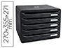 MODULE CLASSEMENT EXACOMPTA BIG BOX 5 TIROIRS A4+  L'ITALIENNE SUPERPOSABLE BUTE 270X355X271MM COLORIS NOIR