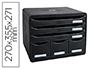 MODULE CLASSEMENT EXACOMPTA STORE-BOX MAXI 3 TIROIRS A4+ ET 3 TIROIRS TROITS 270X355X271MM COLORIS NOIR