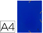 CHEMISE EXACOMPTA POLYPROPYLNE 4/10E OPAQUE CO 3 RABATS LASTIQUES A4+ 240X320MM COLORIS BLEU