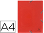 CHEMISE EXACOMPTA POLYPROPYLNE 4/10E OPAQUE CO 3 RABATS LASTIQUES A4+ 240X320MM COLORIS ROUGE