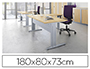BUREAU EOL IDOL PITEMENT ALUMINIUM 180X80CM DCOR CHNE CLAIR