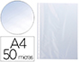 POCHETTE Q-CONNECT POLYPROPYLNE LISSE 5/100E PERFORE A4 CRISTAL ANTISTATIQUE SACHET 10 UNITS