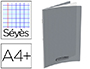 CAHIER AGRAF CONQURANT POLYPROPYLNE A4+ 24X32CM 48 PAGES SYS 90G COLORIS GRIS