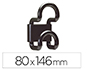 PATRE MURALE UNILUX 1 CROCHET DOUBLE ABS CICOLAC ROBUSTE ESTHTIQUE SUPPORTE 50KG COLORIS NOIR