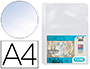 POCHETTE COIN ELBA PVC 15/100E INCOLORE TRANSPARENT A4 DCOUPE COUP DE POUCE LOT 10 UNITS