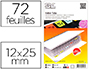 MARQUE-PAGES 3L INDEX PERMANENT ETROIT SEMI-RIGIDE 12X25MM 72F COLORIS ASSORTIS ROUGE JAUNE BLEU VERT