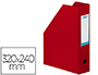 PORTE-REVUES ELBA COLOR LIFE PVC GRAIN TOIL PAN COUP FORMAT 32X24CM DOS 7CM COLORIS ROUGE