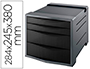 MODULE CLASSEMENT ESSELTE VIVIDA 4 TIROIRS POLYSTYRNE ROBUSTE 285X245X380MM SUPERPOSABLE BUTES ARRT COLORIS NOIR