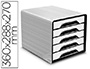 MODULE CLASSEMENT CEP SMOOVE 5 TIROIRS 240X320MM COLORIS BLANC ET NOIR