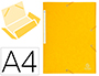 CHEMISE 3 RABATS EXACOMPTA MAXI CAPACITY CARTE LUSTRE 5/10E FORMAT A4 24X32CM DOS 35MM LASTIQUE COLORIS JAUNE