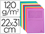 CHEMISE EXACOMPTA FOREVER CARTE RECYCLE 120G 22X31CM FENTRE COLORIS ASSORTIS PAQUET 50 UNITS