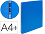CLASSEUR EXACOMPTA OPAK 4 ANNEAUX 30MM POLYPROPYLNE MAT A4+ 32X26,8CM DOS 4CM COLORIS BLEU