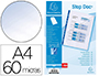 POCHETTE COIN EXACOMPTA STOP DOC PERFORE POLYPROPYLNE LISSE 6/100E A4 CRISTAL INCOLORE TUI CARTON 100 UNITS
