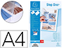 POCHETTE COIN EXACOMPTA STOP DOC POLYPROPYLNE LISSE 11/100E A4 CRISTAL INCOLORE TUI CARTON 100 UNITS