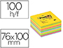 BLOC-NOTES POST-IT CUBE SUPER STICKY 76X76MM COLORIS        ASSORTIS 450F