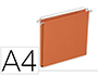 DOSSIER SUSPENDU L'OBLIQUE ECONOMIQUE KRAFT ORANGE 210G  A4 TIROIR ENTRAXE 330MM       H250MM FOND 15MM BOITE 25U