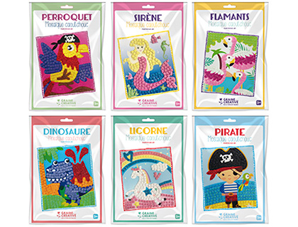 MOSAIQUE CAOUTCHOUC SOUPLE AVEC CARTE DECOR NUMEROTEE    LOT 6 MODELES DIFFERENTS