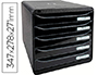 MODULE CLASSEMENT EXACOMPTA BIG-BOX PLUS 5 TIROIRS MONOBLOC ULTRA RIGIDE A4+ 347X278X271MM COLORIS NOIR GLOSSY